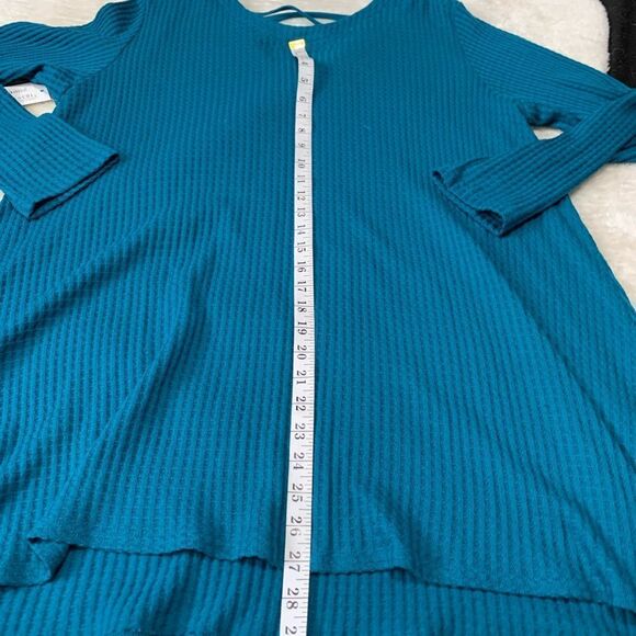 New Sympli Zag Sweater Teal Pullover Size Plus‎ 18 Long Sleeve - Picture 7 of 7